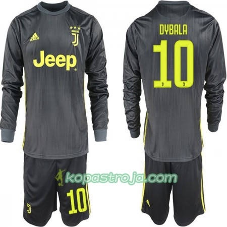 Billiga Fotbollströjor Juventus Paulo Dybala 10 Barn Borta tröja 2018/19 Långärmad